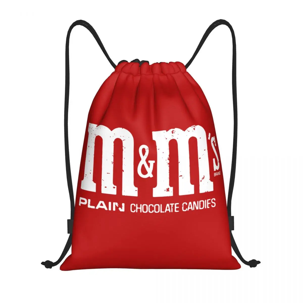 Candy M&M's Chocolate Meme Drawstring Backpack Sports Gym Sackpack String Bags for Hiking