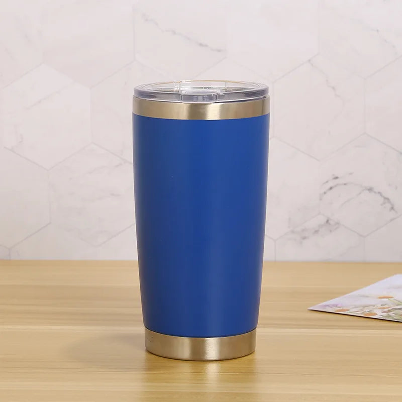 20oz Insulated Tumbler With Lids, Stainless Steel Double Vacuum Coffee Tumbler Cup, Durable Personalized Name Logo Coffee Cups
