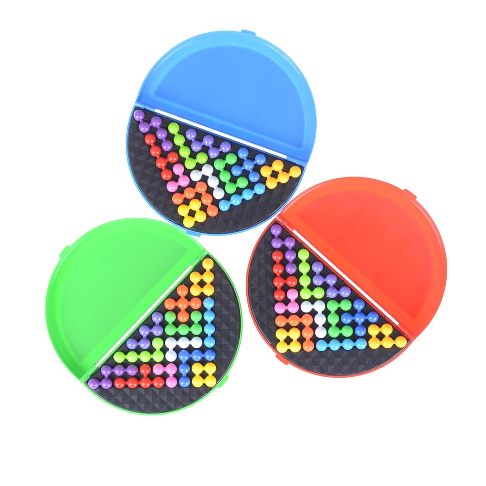 180 Challenges IQ 3D Puzzle Board Game Classic Pyramid Plate Pearl Logical Mind For Children Pyramid Beads Montessori Toys Gifts