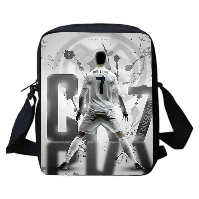 Mochila C-CR7 Child Backpack With Shoulder Bags Pencil Bags School Bags ,Cartoon Football Star School Bags Set for Boys Girls