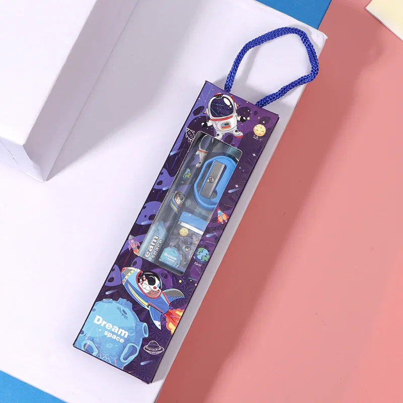 6pcs Christmas Gifts Kids Stationery set Party Favor Pencil Eraser Note Book Xmas Back To School Goodie Bag Carnival Supplies