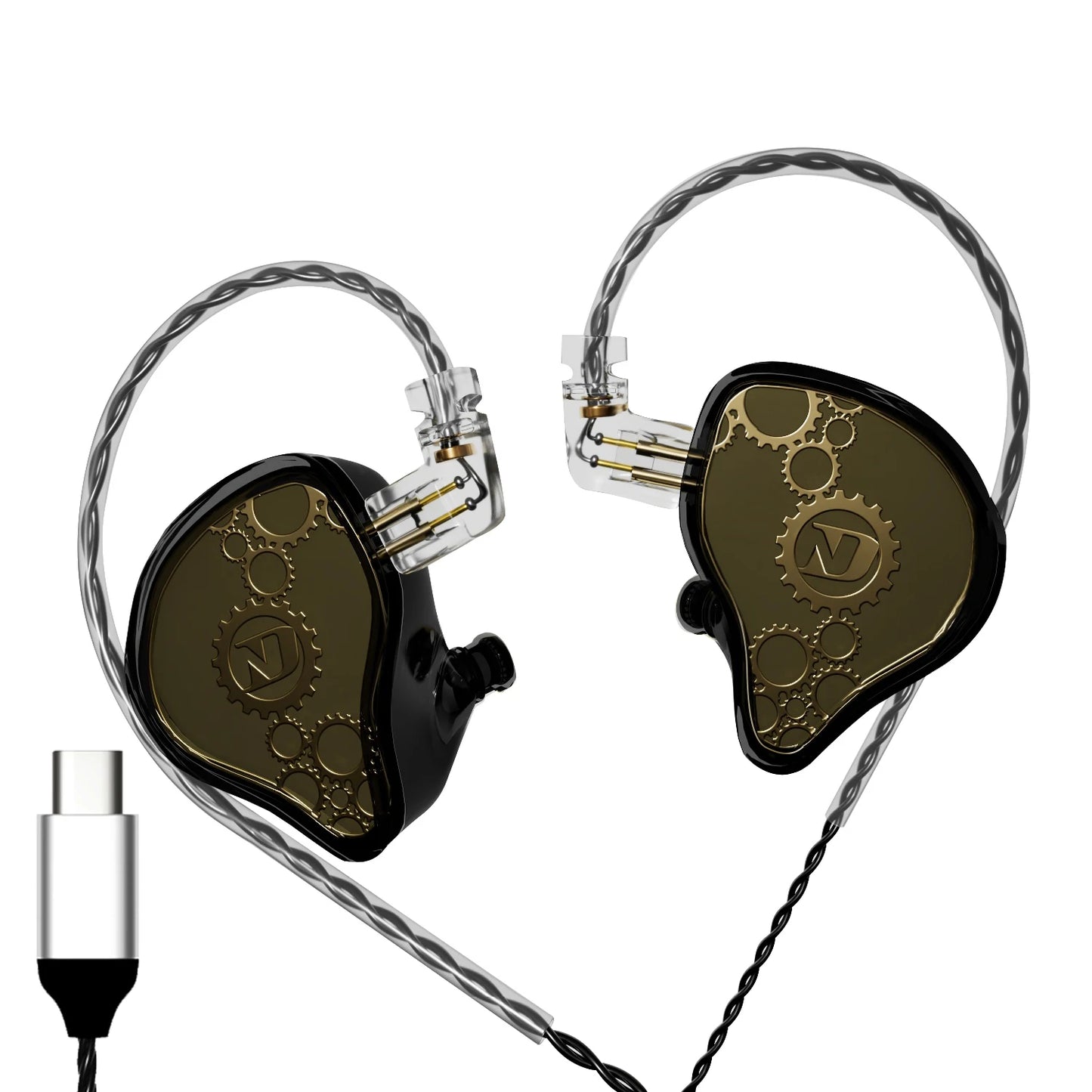 ND Venus-HiFi wired in-ear headphones stereo noise reduction bass HIFI cable music sports microphone speaker accessory adapter
