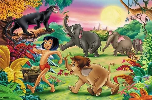 MINISO The Jungle Book Backdrop Mowgli Kids Girls Diamond Painting Mosaic Cross Stitch Kit Home Decor 5D DIY Art Collection