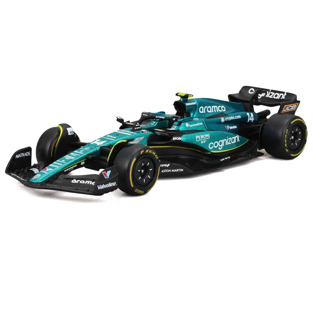 Bburago 1:43 2023 Aston Martin AMR23 F1 Formula Alloy Car Die Cast Vehicles Collectible Model Racing Toy