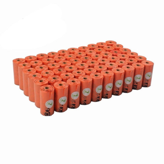 Dog Poop Bags Earth-Friendly 1080 Counts Large Orange Cat Waste Bags Unscented 60 Rolls (Refill Bags) Garbage Bag-0