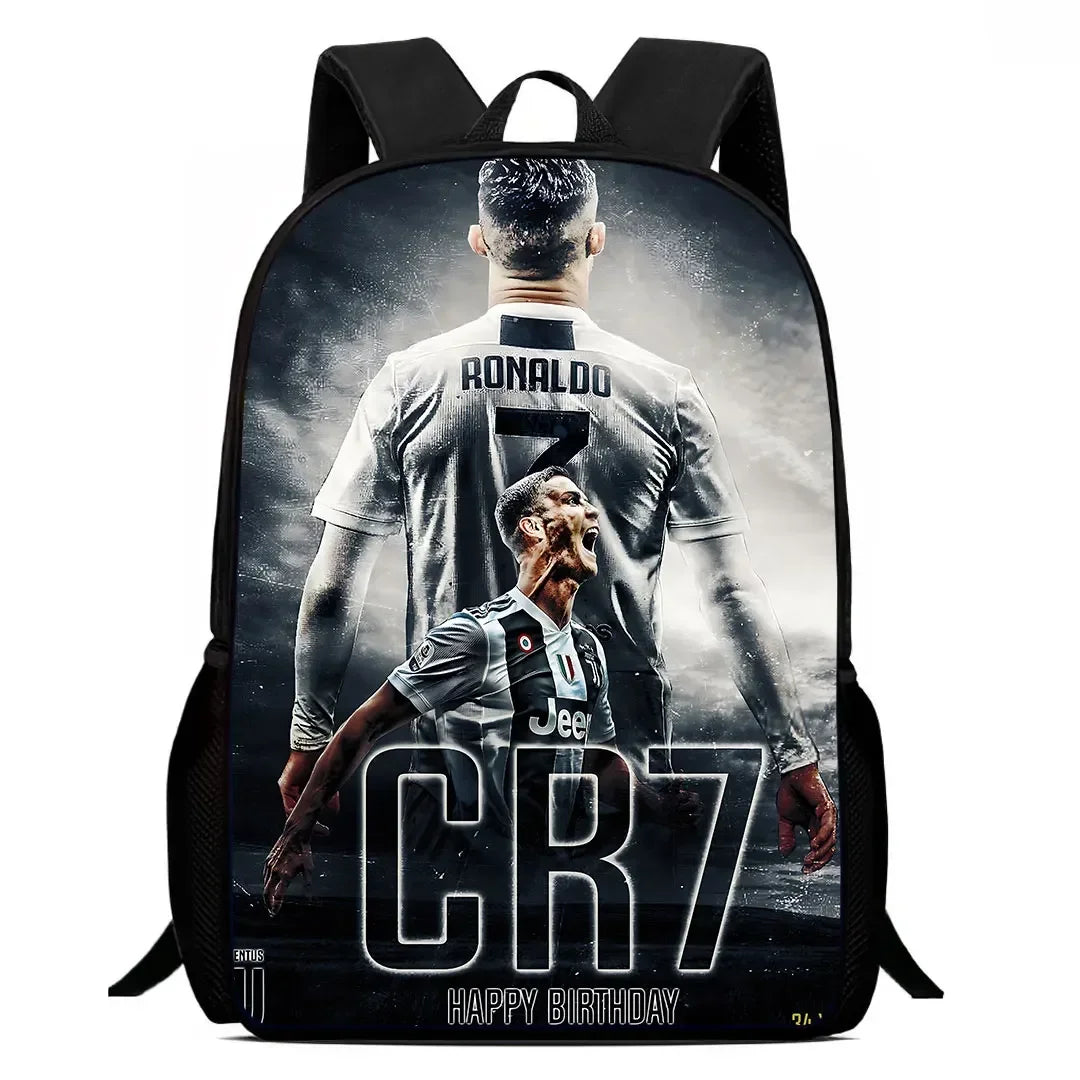 Mochila C-CR7 Child Backpack With Shoulder Bags Pencil Bags School Bags ,Cartoon Football Star School Bags Set for Boys Girls