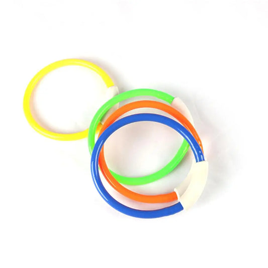 4PCS Diving Rings Toy Bright Color Safe Kids Underwater Training Grab Rings Earth Tones Child Pool Play Fun Swim Learning Water