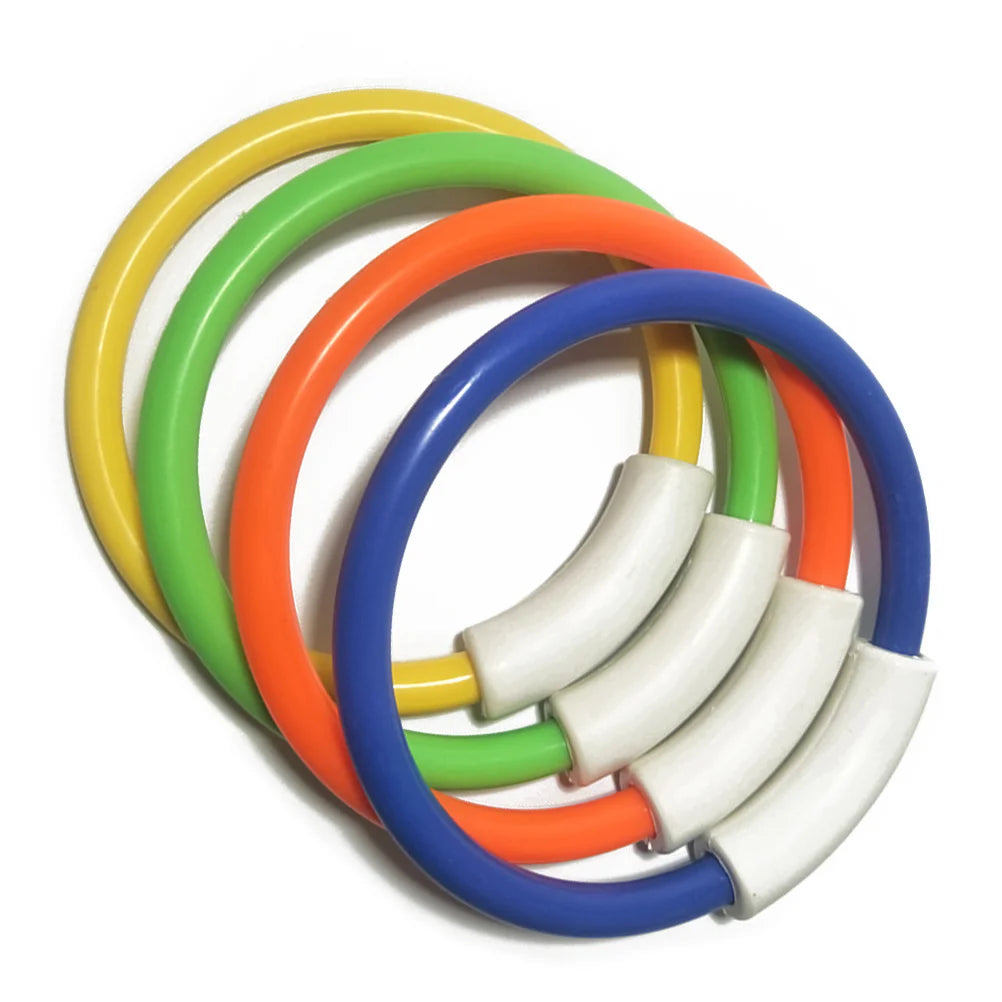4 Pcs Swimming Pool Dive Toys Rings Diving Grab Training Kids Underwater Diamond
