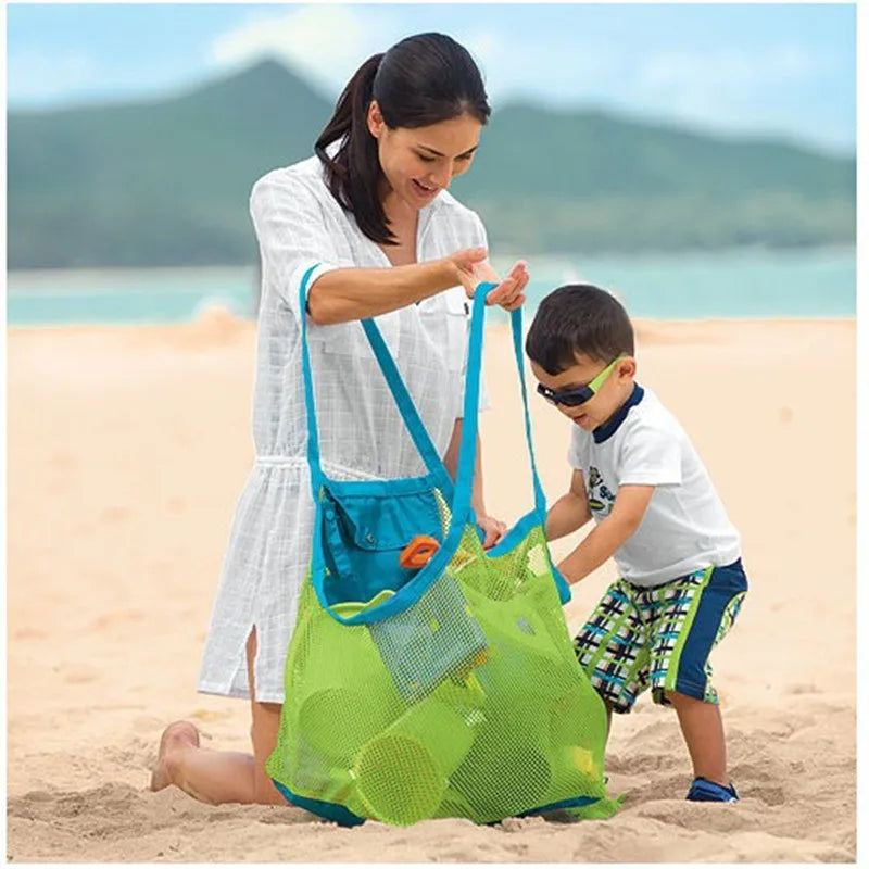 Children Sand Away Protable Mesh Bag Kids Toys Clothes Storage Bags Swimming Large Beach eco Bag Women Cosmetic Makeup Bag