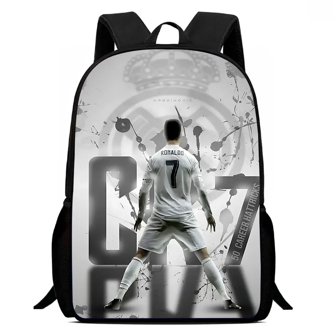 Mochila C-CR7 Child Backpack With Shoulder Bags Pencil Bags School Bags ,Cartoon Football Star School Bags Set for Boys Girls