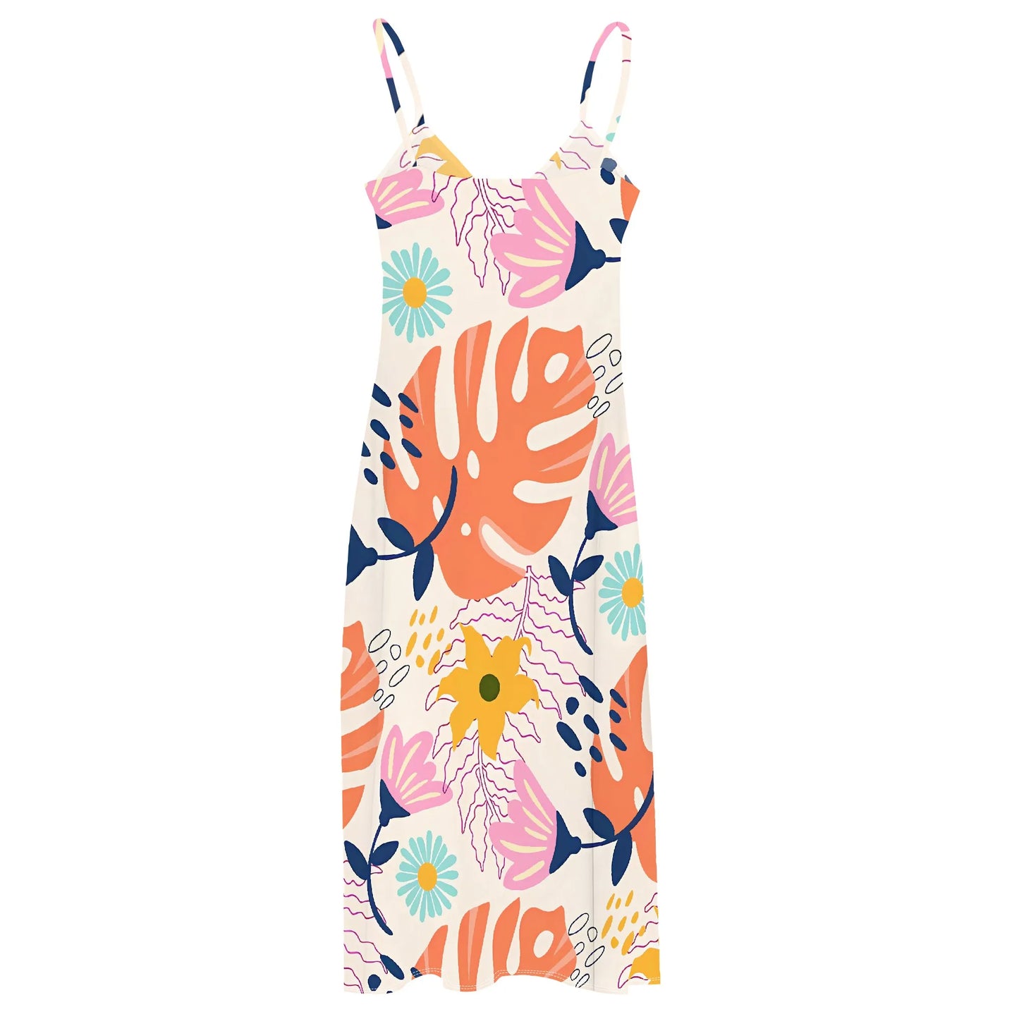 Women's clothing 2025 spring/summer new custom casual beach loose print floral V-neck long skirt dress