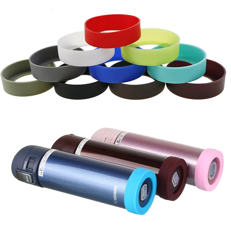 1PCS 6.5CM Silicone Cup Bottom Protective Case Cover Holder Thermos Base   From Impacting Not Deformed Good Toughness Odorless
