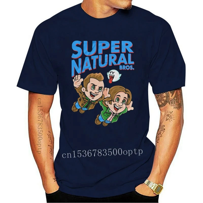 New Supernatural T Shirt Super Natural Bros Tri Blend Funny T Shirt Black Navy Men
