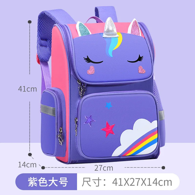 Horse Kids Backpack Waterproof Rainbow Eyes School Bag for Girls Teen Travel Outdoor Camping Picnic Bookbag Children