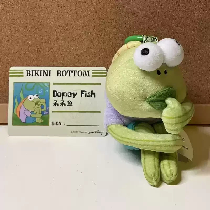 New Residents Of Bikini Bottom Underwater Fish Population Plush Pendant Blind Box Dolls Kawaii Action Anime Figure Toys Gift