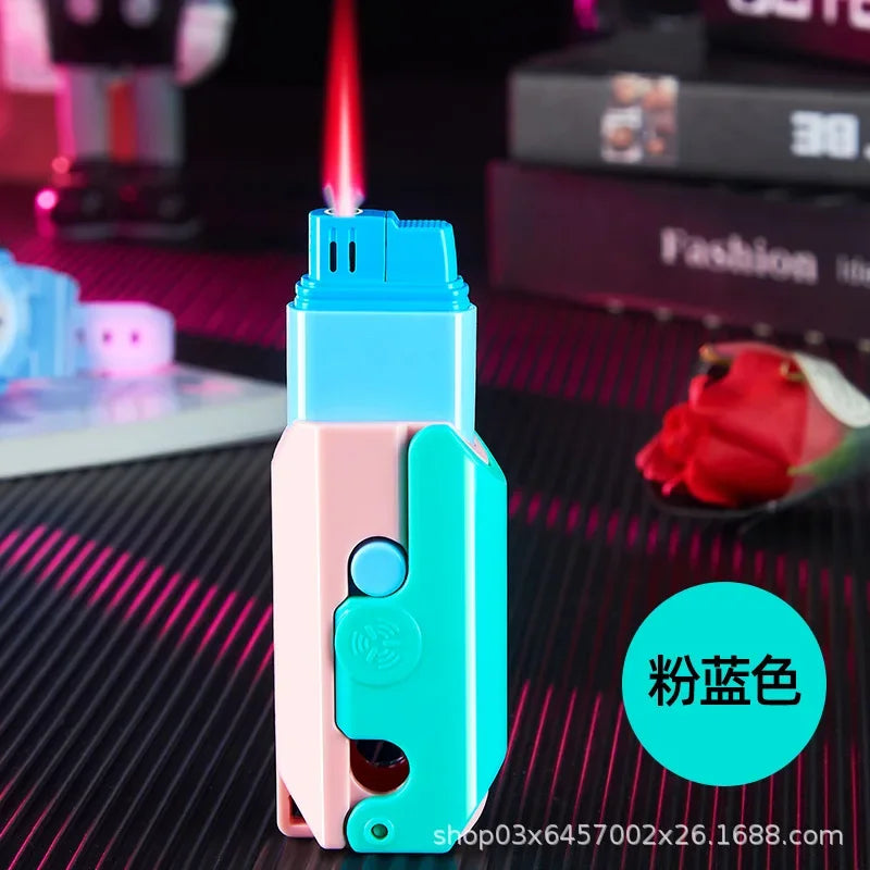 2025 Carrot Knife Lighter Refillable Red Flame Windproof Decompression Radish Folding Fidget Stress Anxiety Novelty Lighters