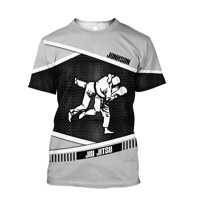 3D Karate Print T Shirt Martial Art Wushu Graphic T-shirts For Men Kid Fashion Streetwear Short Sleeves Sports Gym Clothing Tops