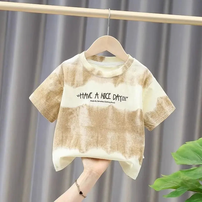 Summer Children Cartoon T-shirt for Boy Printing  Boys T Shirt Girls Tops Tees Cartoon Kids Clothes