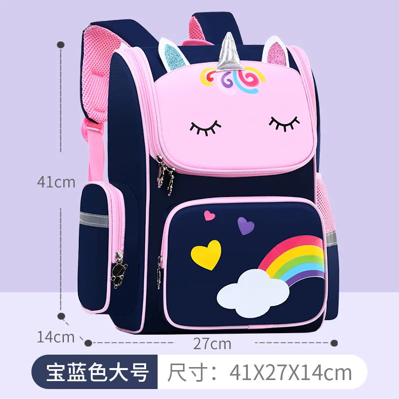 Horse Kids Backpack Waterproof Rainbow Eyes School Bag for Girls Teen Travel Outdoor Camping Picnic Bookbag Children