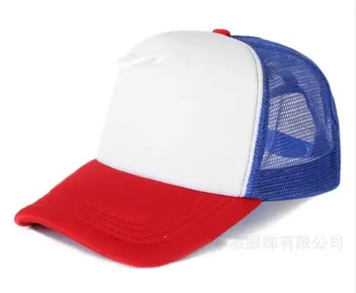 1 Piece Custom Logo Mesh HatsCheap Adult Adjustable Polyester Baseball Caps Students Hat Free Design