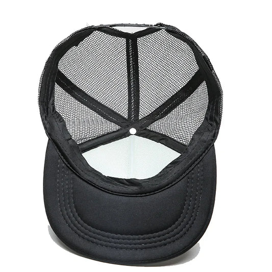 1 Piece Custom Logo Mesh HatsCheap Adult Adjustable Polyester Baseball Caps Students Hat Free Design