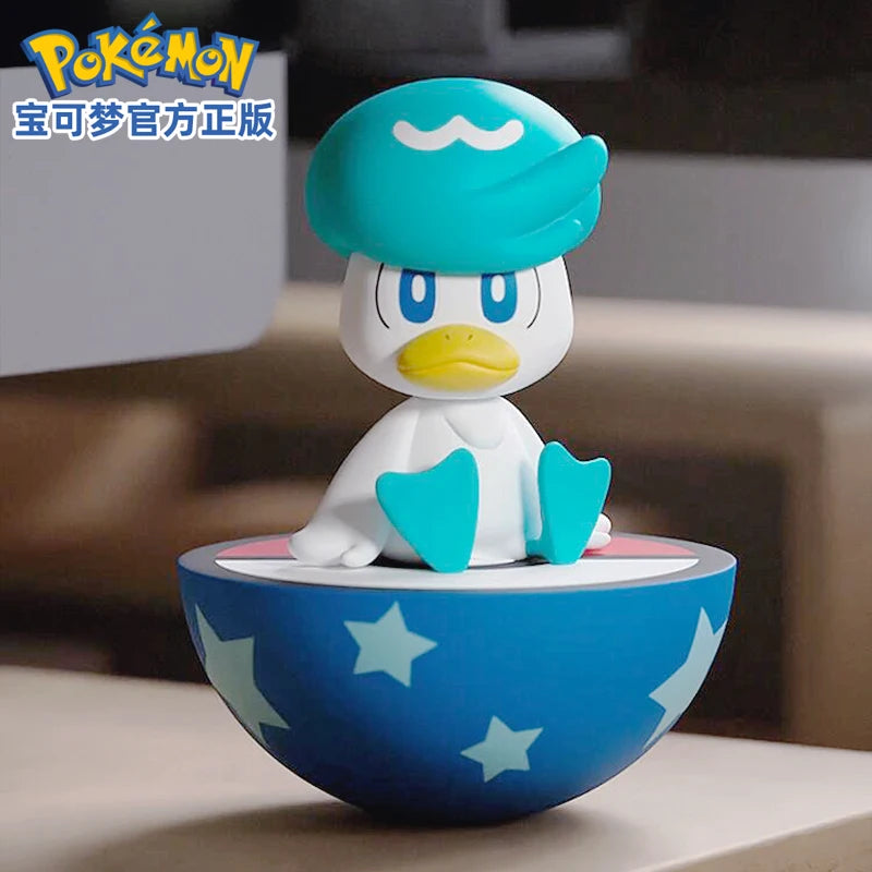 Original Pokemon Anime Figures Pikachu Gengar Sprigatito Sylveon Quaxly Fuecoco Tumbler Toys PVC Model Kawaii Collect Kid Dolls