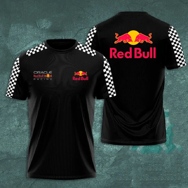 Red Bull Men's Summer 3D Printed Fashion Short Sleeve Oversized Men's T-Shirt Red Bull Racing Team Women's and Men's Tops