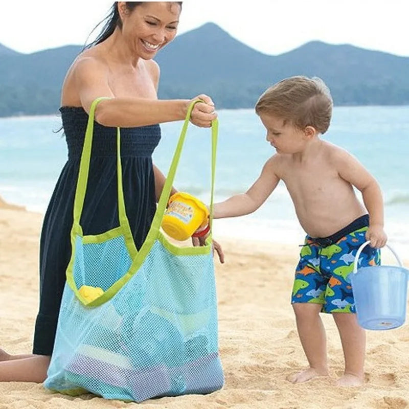 Children Sand Away Protable Mesh Bag Kids Toys Clothes Storage Bags Swimming Large Beach eco Bag Women Cosmetic Makeup Bag