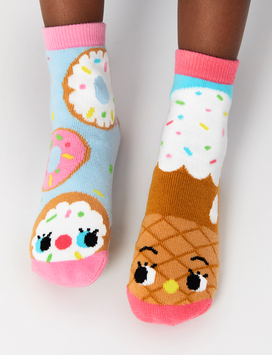 KIDS DONUT & ICE CREAM NO SLIP SOCKS-0