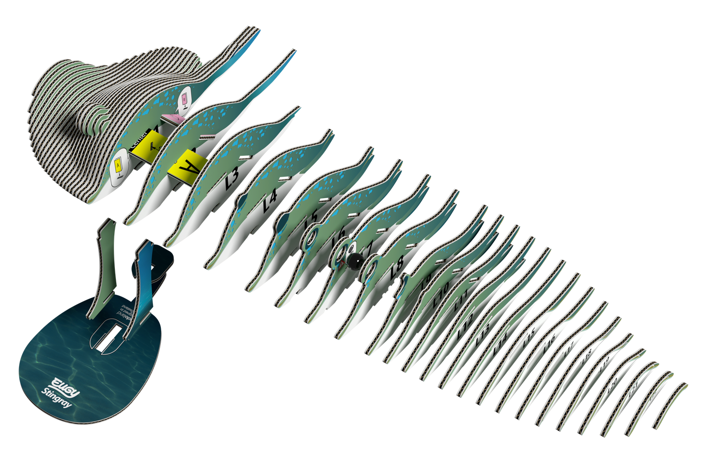 EUGY Stingray 3D Puzzle-3