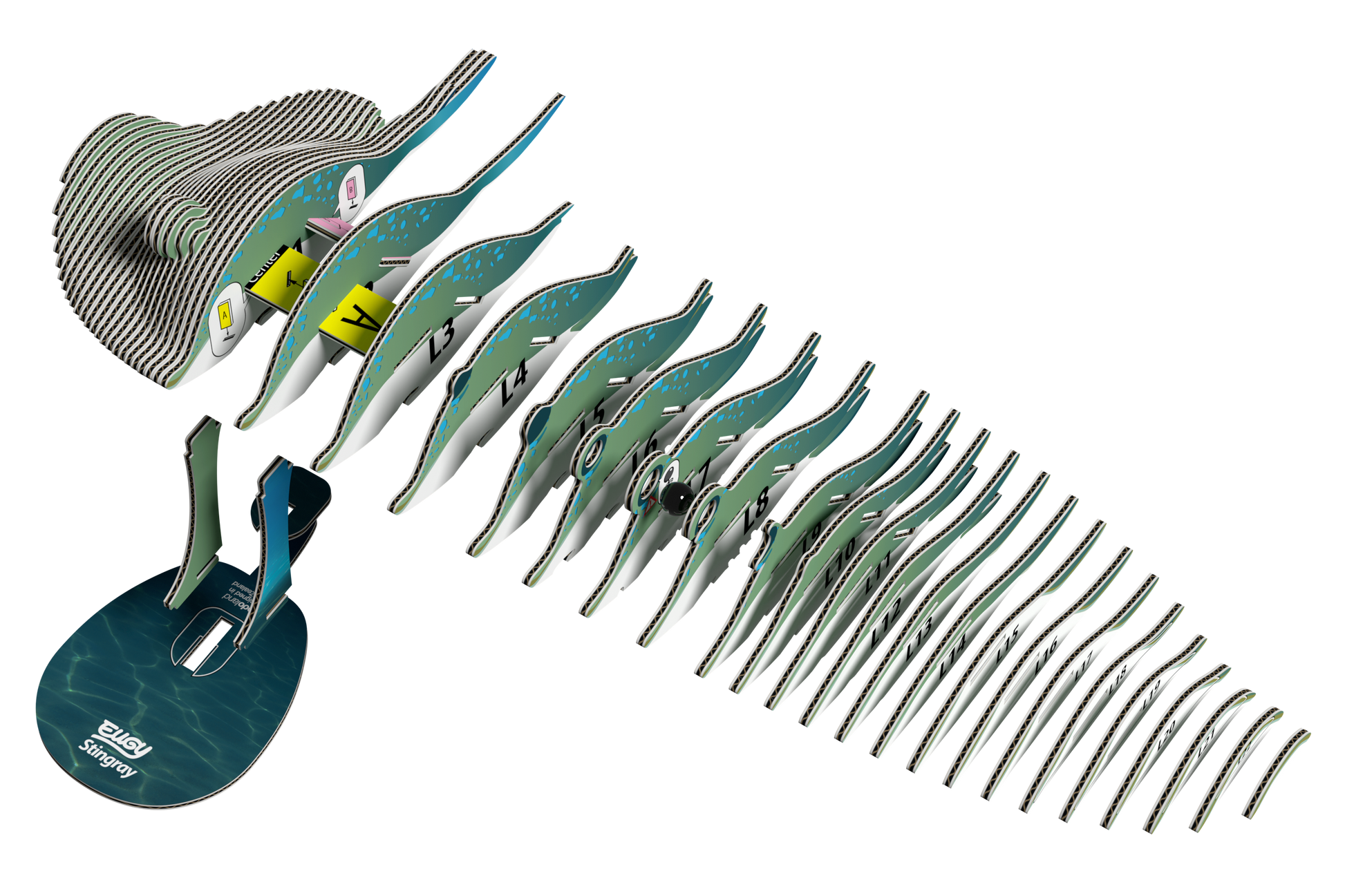 EUGY Stingray 3D Puzzle-3