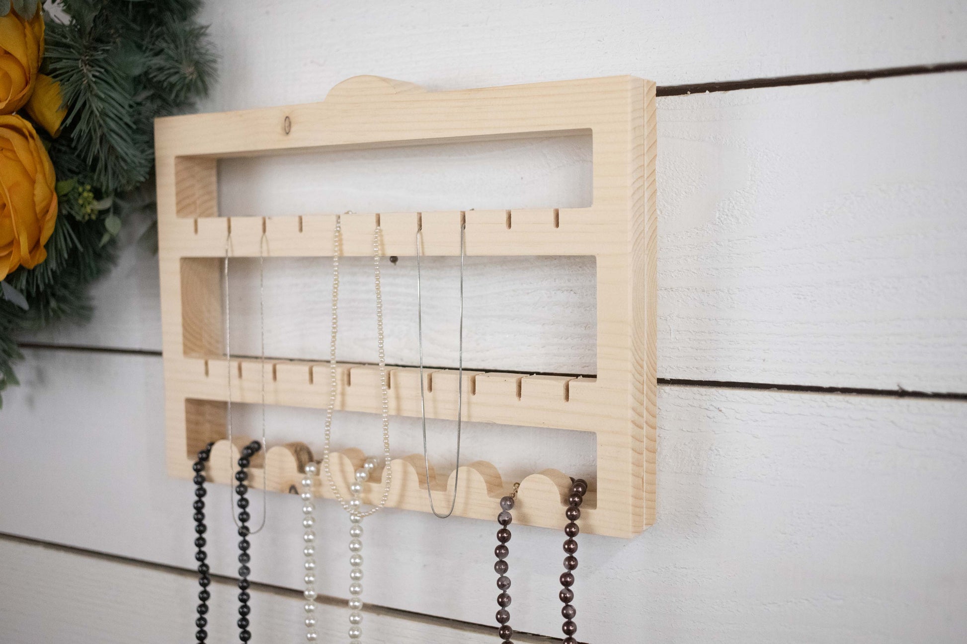 Jewelry Storage, Wall Mounted Necklace Holder, Hanging Jewelry Display-3
