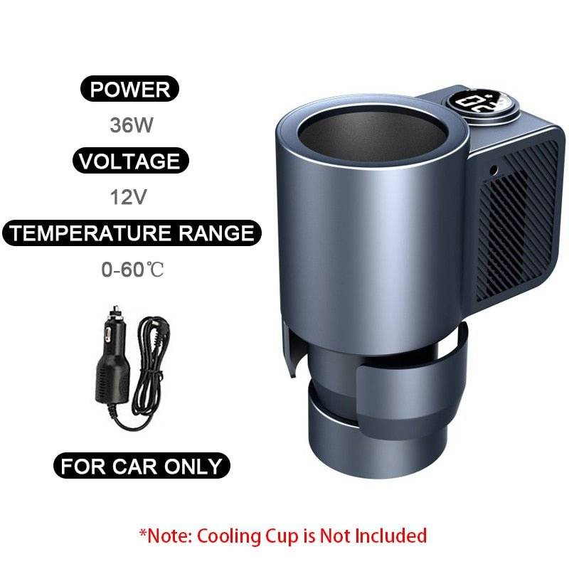 Car Heating Cooling Cup for Coffee Holder Smart 2 in 1  Travel Mini Car Refrigerator-4