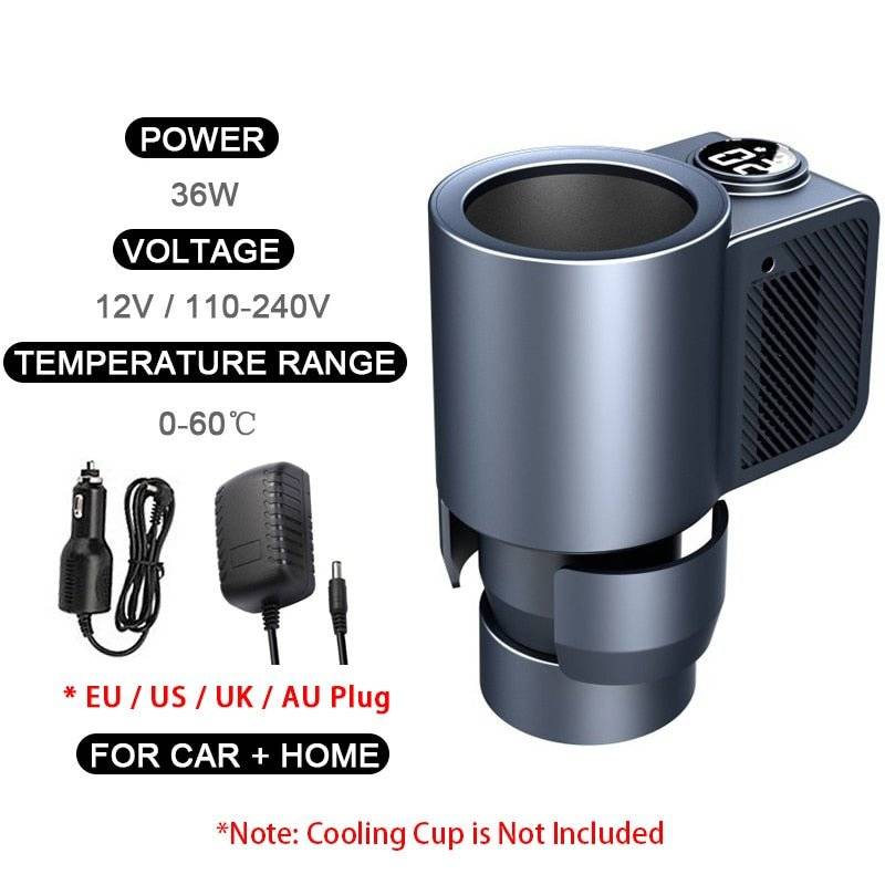 Car Heating Cooling Cup for Coffee Holder Smart 2 in 1  Travel Mini Car Refrigerator-3