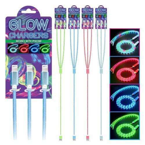 Triple USB Glowing Charging Cable for iPhone-0
